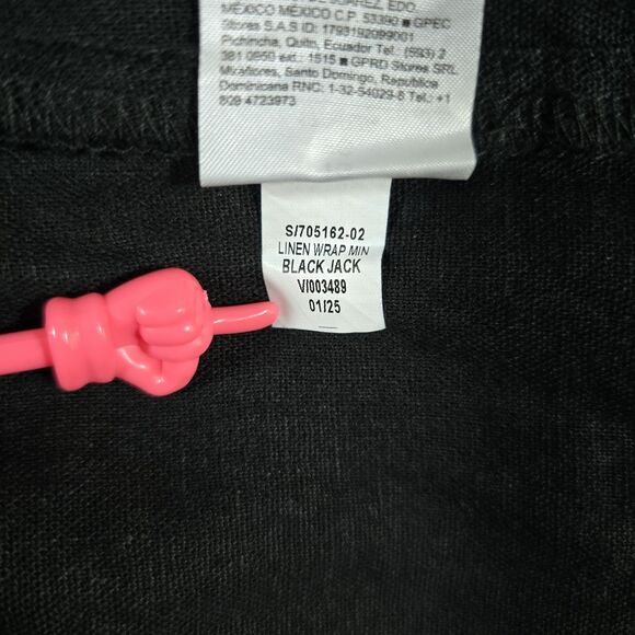 Old Navy Linen Blend Wrap Mini Skort Black Jack Size XL High Waist 4" Inseam - Picture 5 of 10